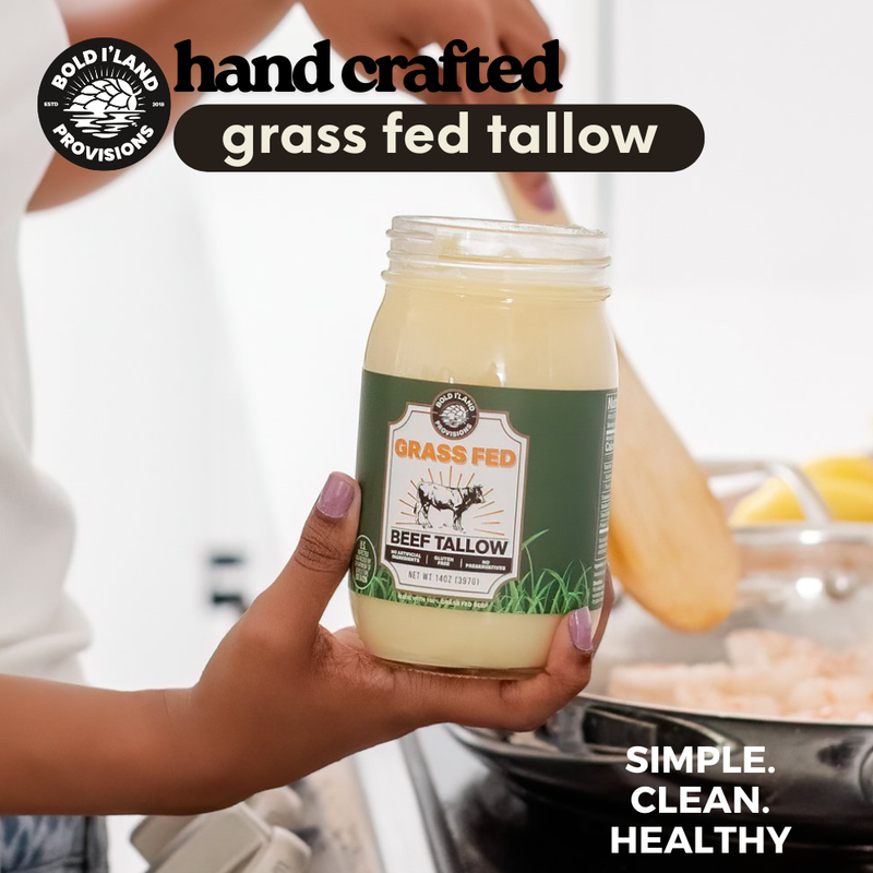 Bold I’Land grass fed beef tallow, 14 oz (397 g) jar